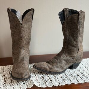 Tony Lama Black and Brown Cowboy Boots